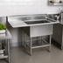 Thumbnail image #3 for Spec-Master FN Series 1-Compartment Sink with Left Drainboard, 47-1/2 x 27 Inch, 14/304 Stainless Steel Top