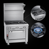 Thumbnail image #3 for Southbend Platinum 12-Inch Heavy Duty Gas Sectional Range with Cabinet Base and 2 Open Burners