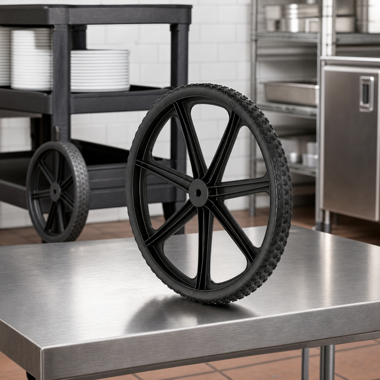 Product image #3 for Rubbermaid M1564200 Replacement Wheel for Commercial Carts — Fits Models 6542 & 5642-61 (Made in USA)