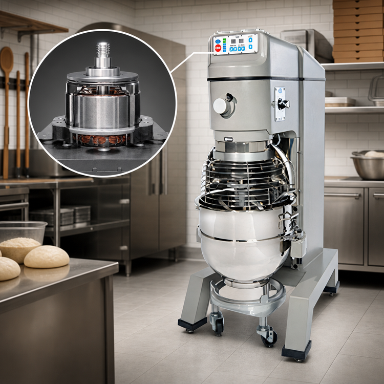 Product image #3 for Globe 60 Quart Planetary Pizza Floor Mixer, 2-Speed, 3 HP, with Digital Timer and Power Bowl Lift