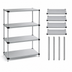 Thumbnail image #3 for Quantum 4-Shelf Solid Stainless Steel Shelving Starter Kit, 72 x 14 x 54 Inches