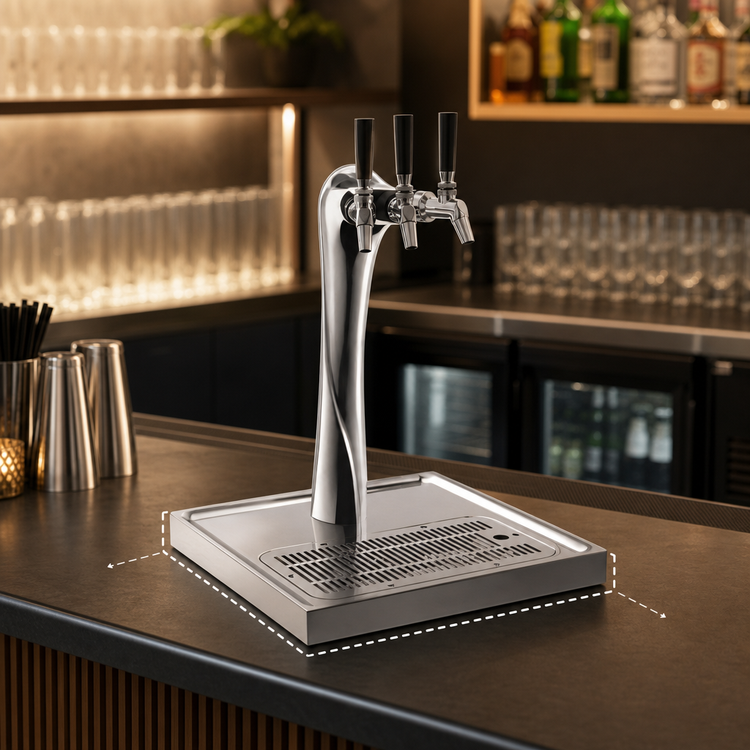 Product image #3 for Perlick Lucky Countertop Glycol-Cooled 3-Faucet Draft Beer Tower