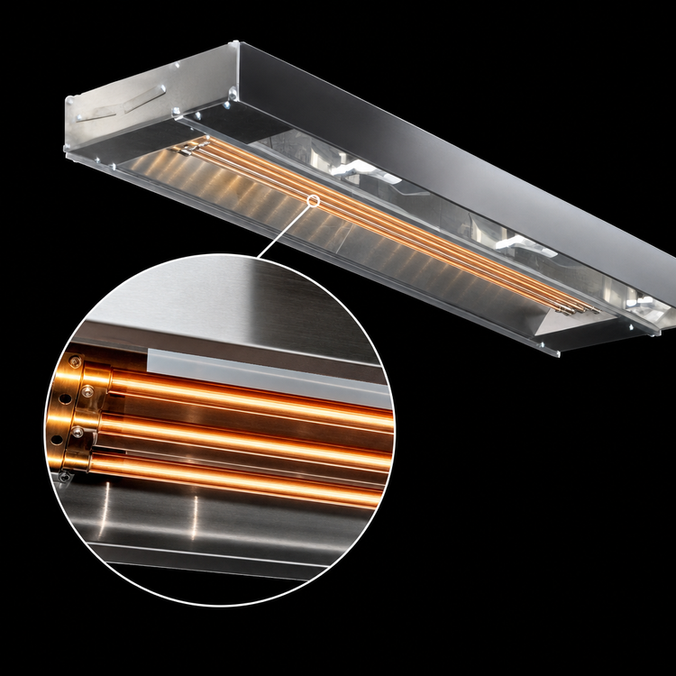 Product image #3 for RedHots 108-Inch Single High-Watt Lighted Strip Heat Lamp with Remote, 120V
