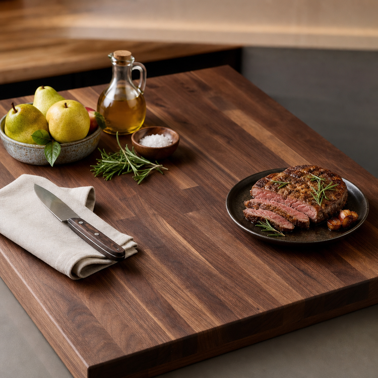 Product image #3 for Boos Block American Black Walnut Blended Edge Grain Kitchen Countertop, 36 x 27 x 1-1/2 Inch, Varnique Finish
