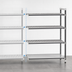 Thumbnail image #3 for Cambro Camshelving Elements XTRA Stationary Add-On Polymer Shelving Unit, 18 x 60 x 64 Inches, 4-Shelf, 3 Vented + 1 Solid, Speckled Gray
