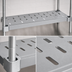Thumbnail image #4 for Eagle Group Quik-Set 54 x 24 Inch Louvered Shelf, 14 Gauge Galvanized Steel, Gray Epoxy Finish