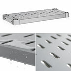 Thumbnail image #4 for Eagle Group Quik-Set SHDS1842VL Louvered Galvanized Steel Shelf, 42"W x 18"D, 14 Gauge, Gray Epoxy Finish