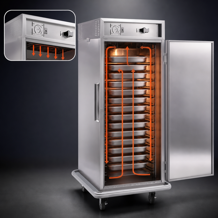 Product image #3 for Carter-Hoffmann PH1820 Mobile Heated Holding Cabinet, Top-Mounted Forced-Air Heat, 24 Pan Capacity