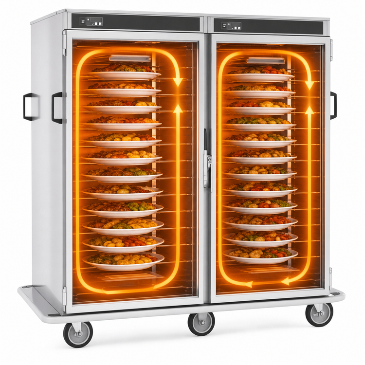 Product image #4 for Alto-Shaam Halo Heat 192-Plate Electric Mobile Banquet Holding Cart with Double Doors