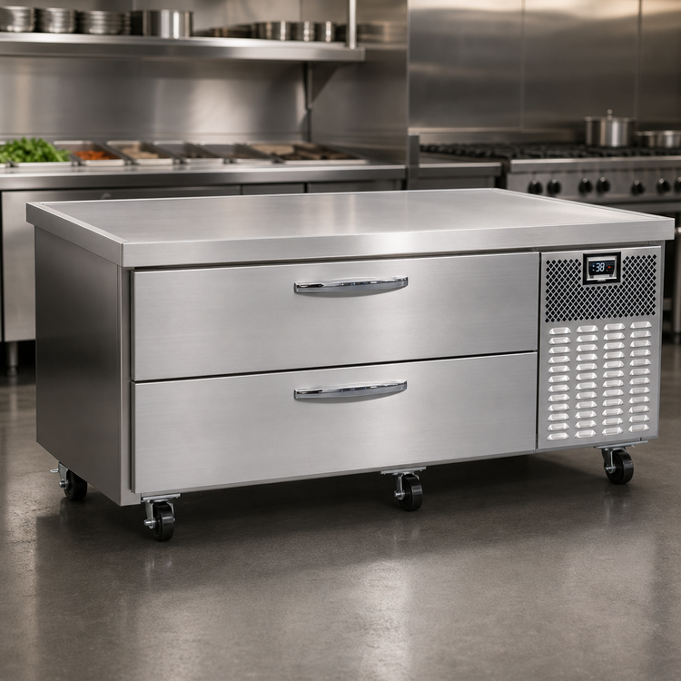 Product image #3 for Continental Refrigerator D60GN One-Section Refrigerated Griddle Stand with 2 Drawers