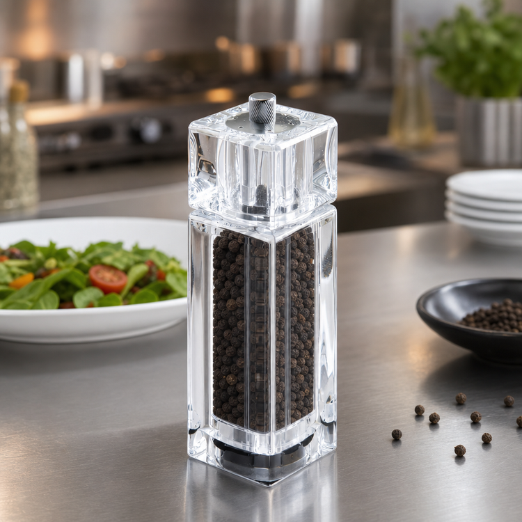 Product image #3 for Winco 6-Inch Clear Acrylic Pepper Mill / Salt Shaker