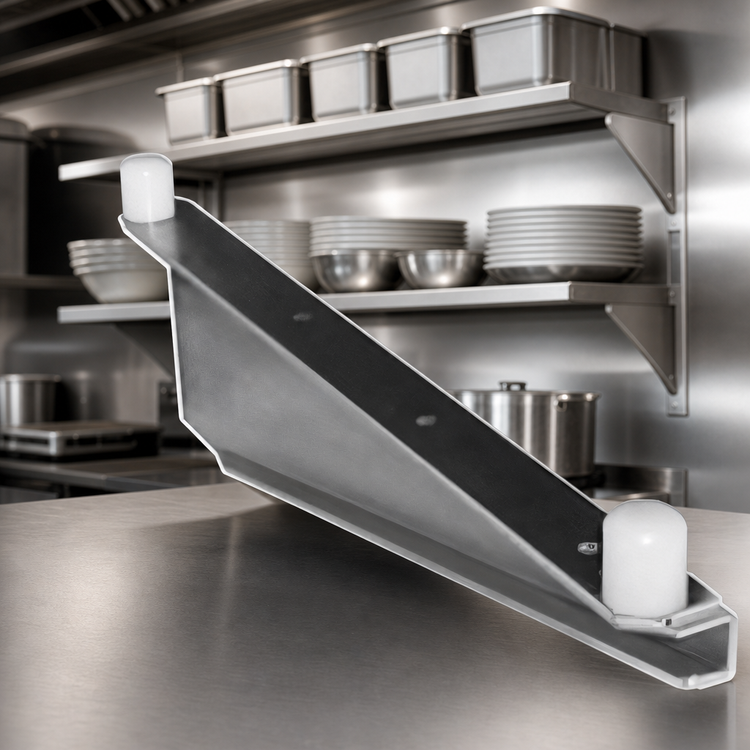 Product image #3 for Eagle Group Heavy Duty Right-Hand 21-Inch Stainless Steel Shelf C Bracket for Cantilevered Shelving Systems
