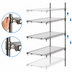 Thumbnail image #3 for Metro Super Erecta Super Adjustable Add-On Wire Shelving Unit, 36 x 24 x 74 Inches, 5 Shelves, Chrome Plated