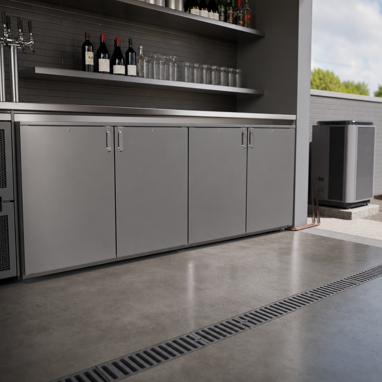Product image #3 for Glastender C1RB96 One-Zone Remote Bar Profile Back Bar Cooler, 96 Inch Wide, 4-Section