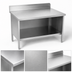 Thumbnail image #3 for John Boos Enclosed Base Open Front Work Table, 36 x 30 Inches, 14-Gauge Stainless Steel Top, 5-Inch Backsplash