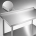 Thumbnail image #3 for 72-Inch x 24-Inch 18-Gauge 304 Stainless Steel Work Table with 2-Inch Rear Backsplash and Undershelf