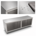 Thumbnail image #3 for John Boos 132-Inch x 30-Inch 14-Gauge Stainless Steel Work Table with Cabinet Base and Open Front