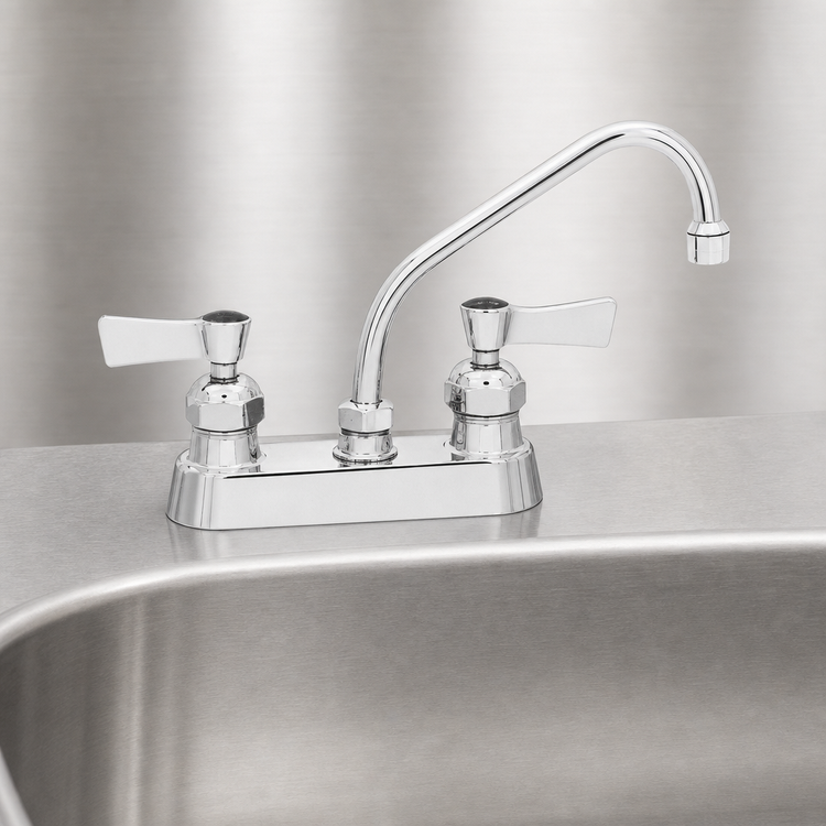 Product image #3 for Fisher Deck-Mount Manual Faucet with 6-Inch Swing Spout, 4-Inch Centers
