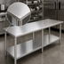 Thumbnail image #3 for Spec-Master 144-Inch x 36-Inch Stainless Steel Work Table with Adjustable Galvanized Undershelf