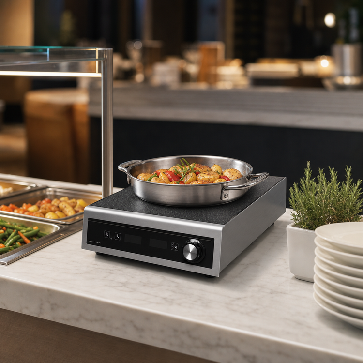 Product image #3 for Hatco Boxer Countertop Single-Burner Induction Buffet Warmer