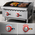 Thumbnail image #3 for 24-Inch Countertop Natural Gas Radiant Charbroiler with 2 Stainless Steel Burners