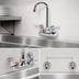 Thumbnail image #3 for Krowne Silver Series Commercial Wall-Mounted Gooseneck Faucet with 4-Inch Centers and 3-1/2-Inch Spout