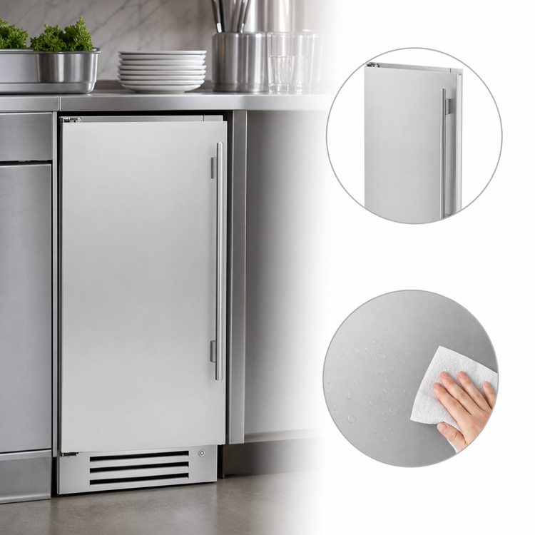 Product image #3 for 15-Inch One-Section Undercounter Reach-In Refrigerator with Solid Stainless Steel Door