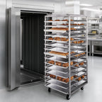 Thumbnail image #3 for Doyon Baking Equipment (Middleby) RSROSL-12 Roll-In Oven Load Rack, Side-Loaded, Stainless Steel, 12-Pan Capacity