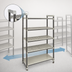 Thumbnail image #3 for Cambro Camshelving Elements XTRA High Density Top Rail Stationary Starter Unit, 18 x 54 x 81 Inch, 5-Tier Track Shelving