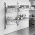 Thumbnail image #3 for Quantum Cantilever Double Shelf Wall-Mount Wire Shelving Unit, 72 x 14 Inches, Chrome-Plated