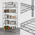Thumbnail image #3 for Quantum 24 x 21 x 86 Inch Chrome-Plated Stationary Wire Shelving Starter Kit with 5 Shelves
