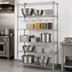 Thumbnail image #3 for Quantum 24 x 21 x 54 Inch Stationary 5-Shelf Wire Shelving Starter Kit, 304 Stainless Steel