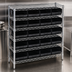 Thumbnail image #3 for Quantum Conductive Wire Shelving System with 20 Bins and 6 Shelves, 36W x 12D x 36H, Chrome Plated