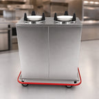 Thumbnail image #3 for Carter-Hoffmann (Middleby) EPD3S12 Mobile Enclosed Unheated 3-Silo Plate Dispenser Cart for 12-Inch Round Plates