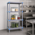 Thumbnail image #3 for Quantum Millenia 30 Inch Wide x 21 Inch Deep x 86 Inch High Polymer Solid Shelving Starter Unit with 4 Shelves
