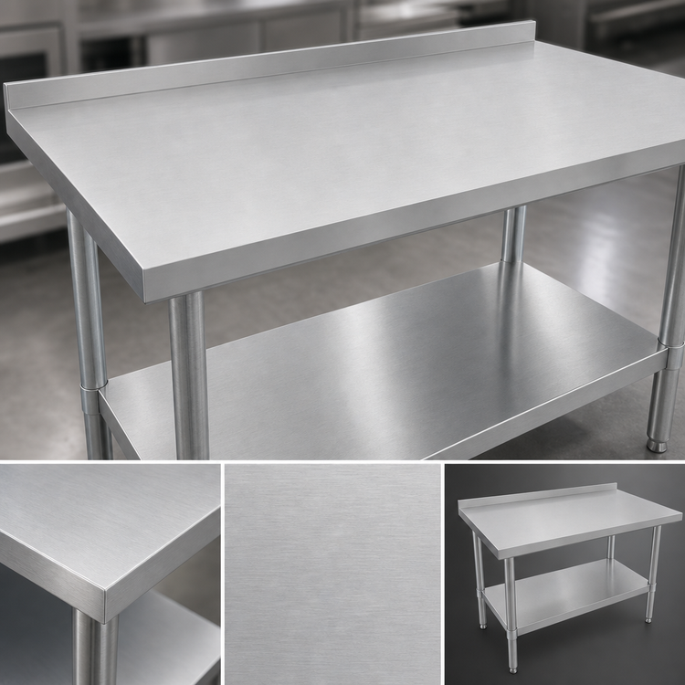 Product image #3 for John Boos Stallion Economy Stainless Steel Top Work Table, 72 x 24 Inches