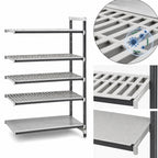 Thumbnail image #3 for Cambro Camshelving® Elements EXA243684VS5480 5-Shelf Stationary Add-On Polymer Shelving Unit, 24-Inch Deep x 36-Inch Wide x 84-Inch High, Vented &