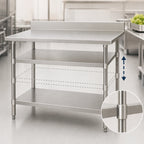 Thumbnail image #3 for Eagle Group 3048SADJUS-18/4 18/430 Stainless Steel Adjustable Work Table Undershelf, 48 x 30 in, for Uni-Lok Hat Channel Frames