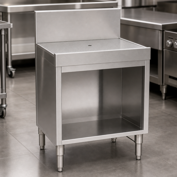 Product image #3 for Spec-Bar 24-Inch W x 19-Inch D Open Base Workboard Cabinet with Removable Perforated Stainless Steel Insert