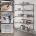 Thumbnail image #3 for Metro Super Erecta Super Adjustable 5-Shelf Add-On Wire Shelving Unit, 30 x 21 x 74 Inches, Chrome Plated