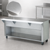 Thumbnail image #3 for Advance Tabco Triumph Supreme Solid Top Utility Station with Poly Cutting Board and Open Cabinet Base