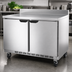 Thumbnail image #3 for Beverage-Air WTR48AHC-FIP 48-Inch Two-Section Worktop Refrigerator with Solid Doors and Foamed-In-Place Backsplash
