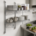 Thumbnail image #3 for Quantum Double Shelf Wall-Mount Cantilever Wire Shelving Unit, 72 x 12 Inches