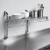 Thumbnail image #3 for Quantum Cantilever Single Shelf Wall-Mount Wire Shelving Unit, 30 x 14 Inch, Chrome Plated