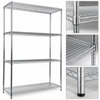 Thumbnail image #3 for Sapphire SMWCSU24-48 24 x 48 Inch Chrome-Plated Wire Shelving Starter Kit with 74-Inch Posts