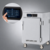 Thumbnail image #3 for Metro C5 8 Series Mobile 1/2 Height Pass-Thru Controlled Temperature Holding Cabinet with Solid Doors and Universal Wire Slides