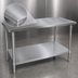 Thumbnail image #3 for John Boos Stallion 72-Inch x 36-Inch 16-Gauge Stainless Steel Flat Top Work Table with Fixed Undershelf