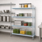 Thumbnail image #3 for Eagle Group A4-74-2472C 4-Tier Chrome-Plated Wire Add-On Shelving Unit, 72"W x 24"D x 74"H