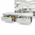 Thumbnail image #2 for Randell FX-2CS-290 96-Inch Flexible Refrigerator/Freezer Chef Stand with 2 Drawers