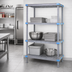 Thumbnail image #3 for Quantum Millenia 48 x 24 x 62 Inch Gray Polymer 4-Shelf Starter Shelving Unit